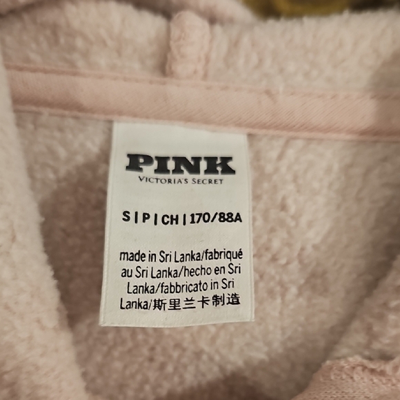 PINK Victoria's Secret Pink Cropped Hoodie Long Sleeve - Picture 2 of 3